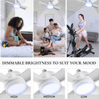 Ceiling Fan Light LED Dimmable & Remote Control