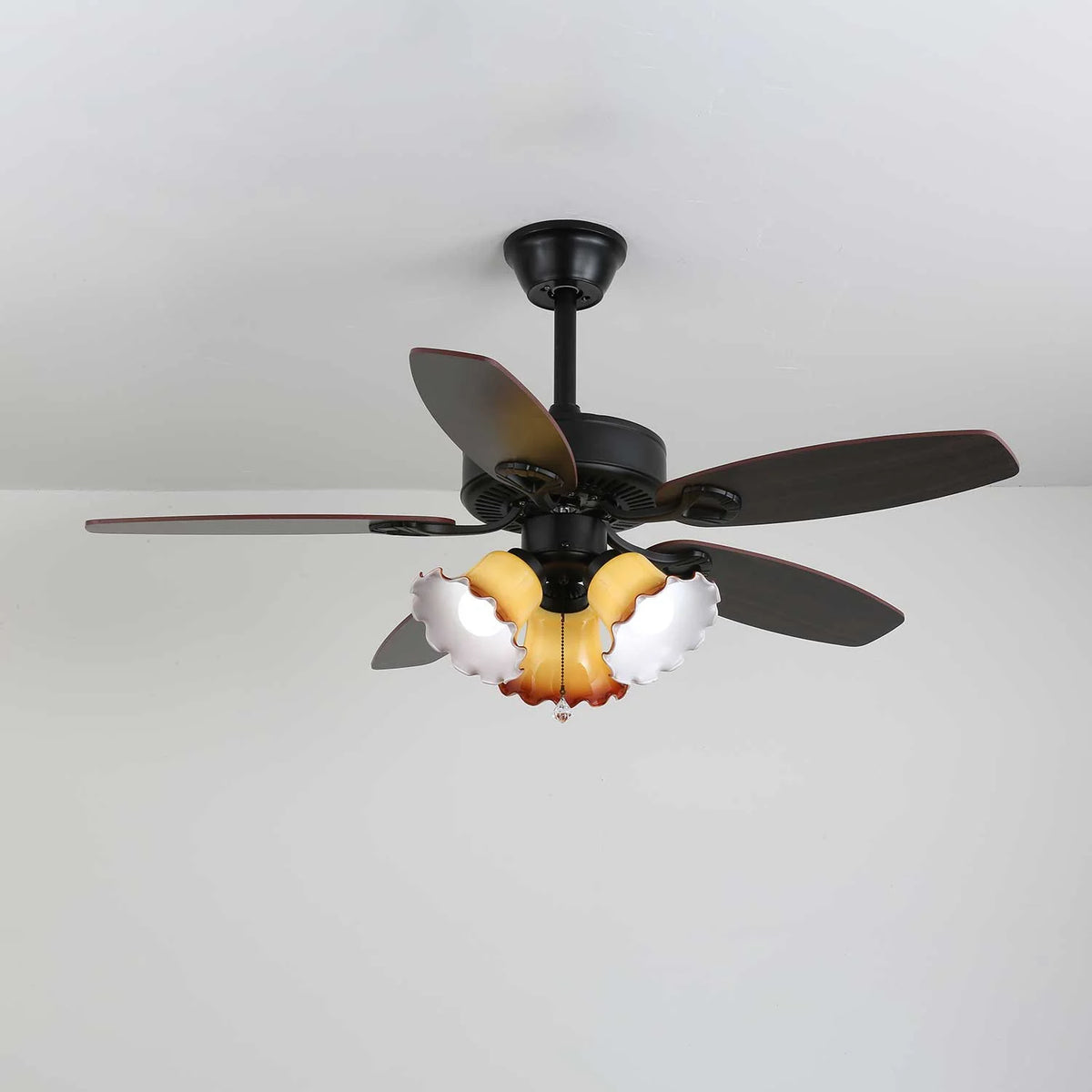 Ceiling Fan Light Remote Control 6-Speed Wood Blades