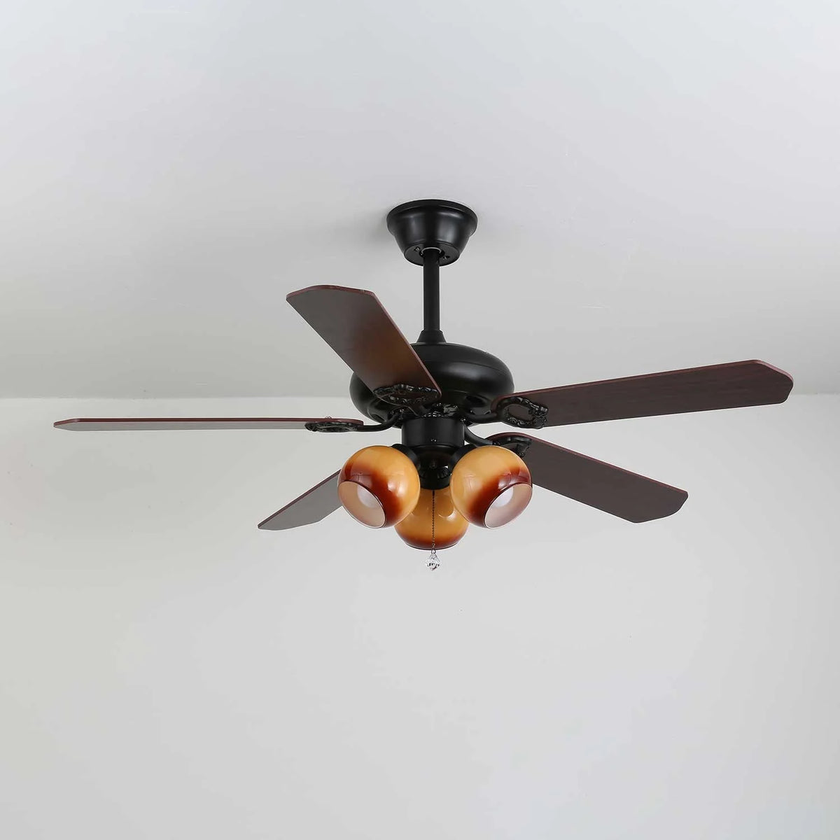 Ceiling Fan Light Remote Control 6-Speed Wood Blades