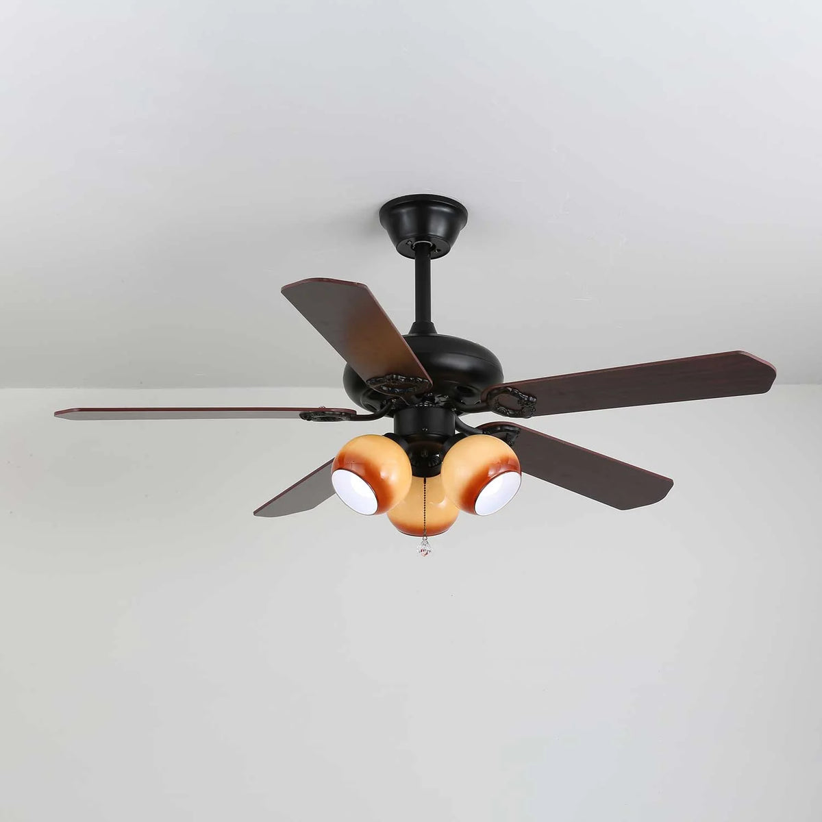 Ceiling Fan Light Remote Control 6-Speed Wood Blades