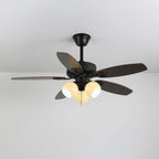 Ceiling Fan Light Remote Control 6-Speed Wood Blades