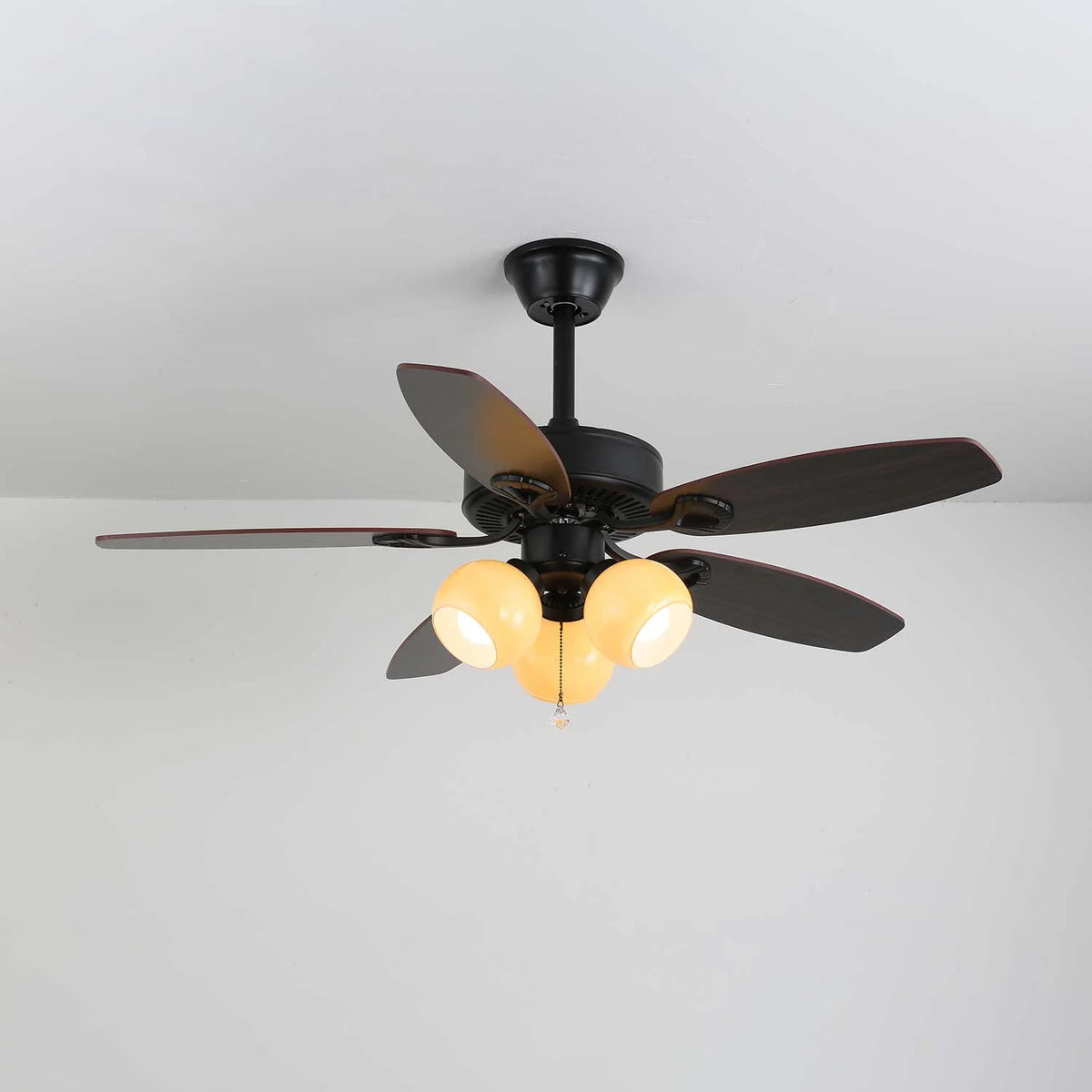 Ceiling Fan Light Remote Control 6-Speed Wood Blades