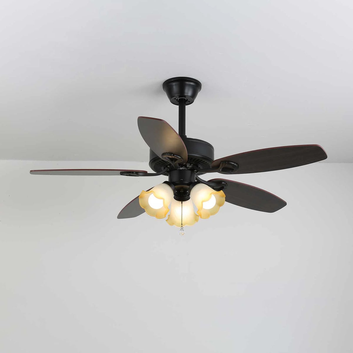 Ceiling Fan Light Remote Control 6-Speed Wood Blades