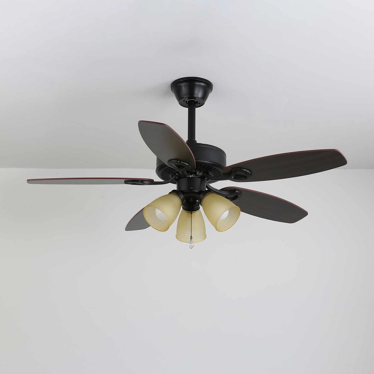 Ceiling Fan Light Remote Control 6-Speed Wood Blades