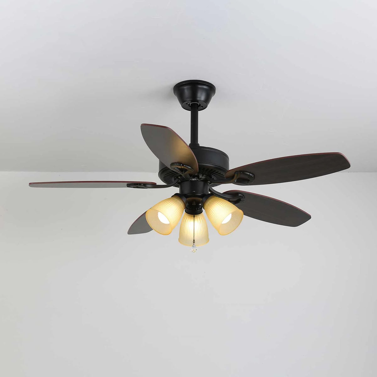 Ceiling Fan Light Remote Control 6-Speed Wood Blades