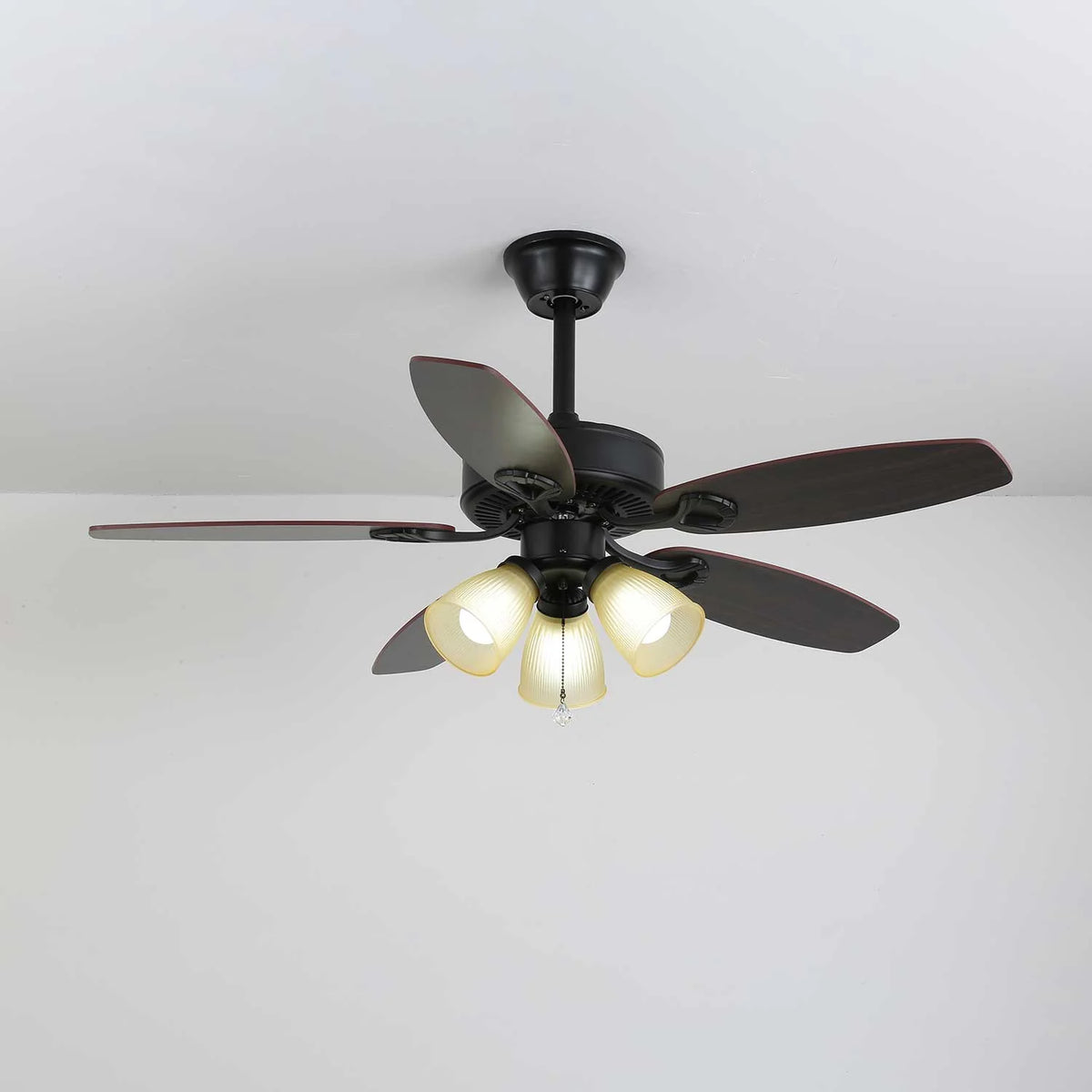 Ceiling Fan Light Remote Control 6-Speed Wood Blades