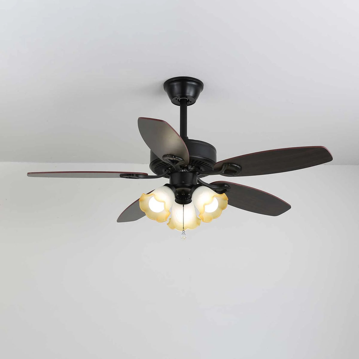 Ceiling Fan Light Remote Control 6-Speed Wood Blades
