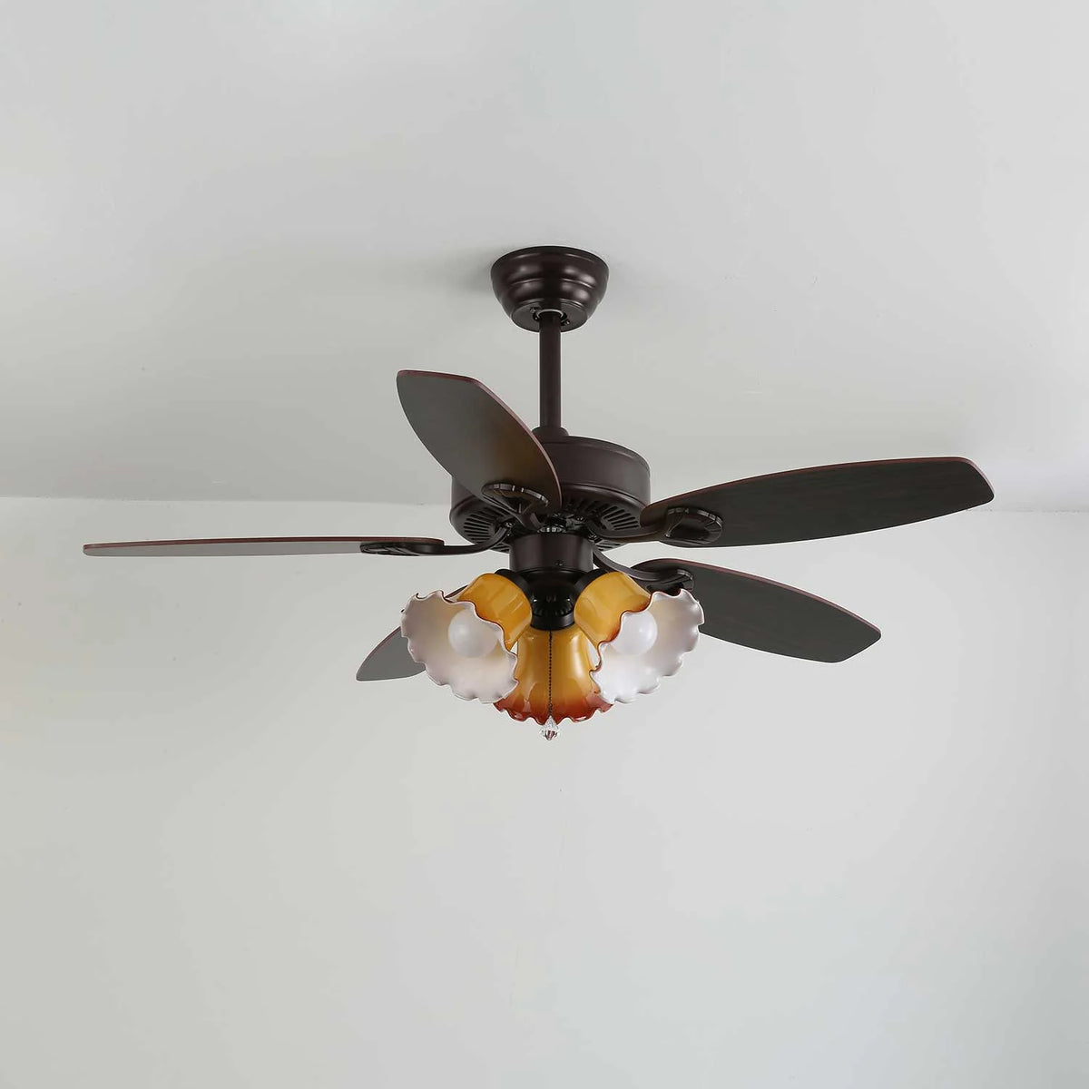 Ceiling Fan Light Remote Control 6-Speed Wood Blades
