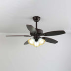 Ceiling Fan Light Remote Control 6-Speed Wood Blades