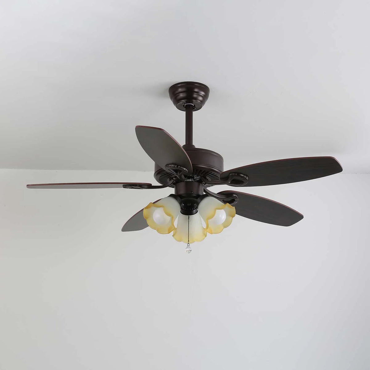 Ceiling Fan Light Remote Control 6-Speed Wood Blades