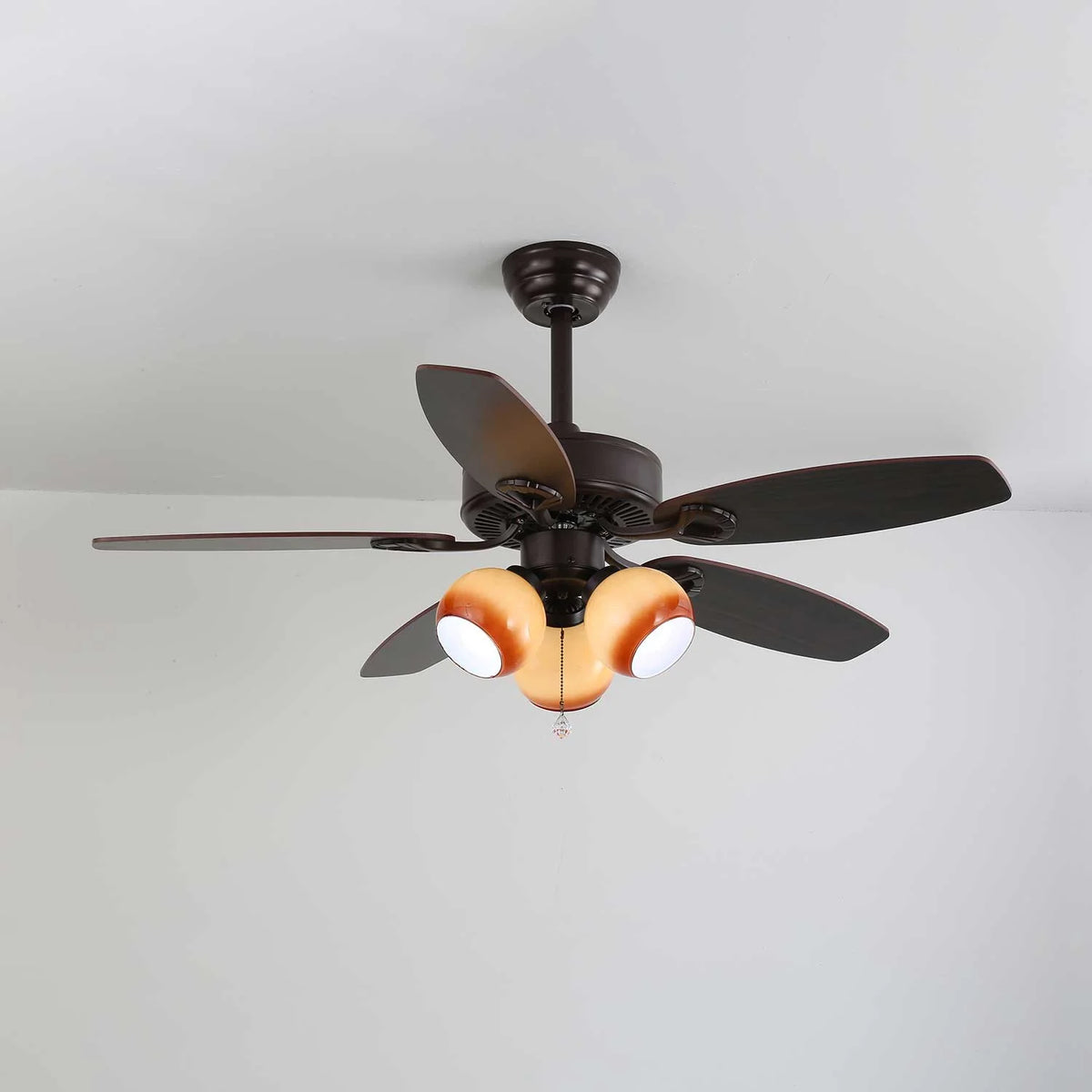Ceiling Fan Light Remote Control 6-Speed Wood Blades