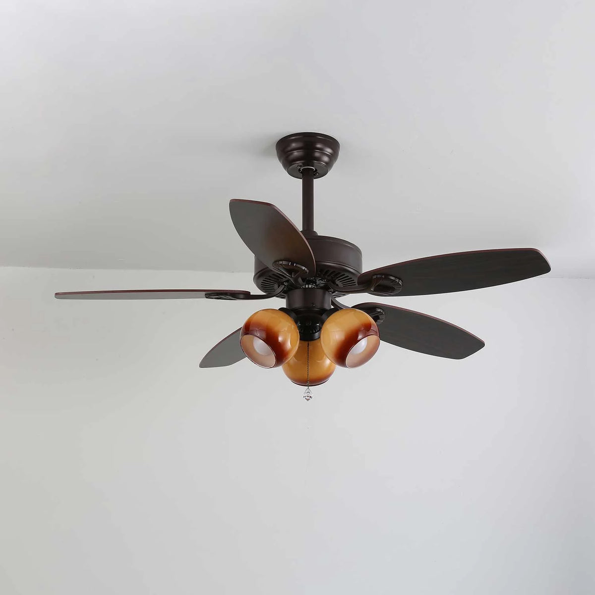 Ceiling Fan Light Remote Control 6-Speed Wood Blades