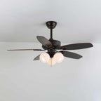 Ceiling Fan Light Remote Control 6-Speed Wood Blades