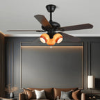 Ceiling Fan Light Remote Control 6-Speed Wood Blades