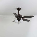 Ceiling Fan Light Remote Control 6-Speed Wood Blades