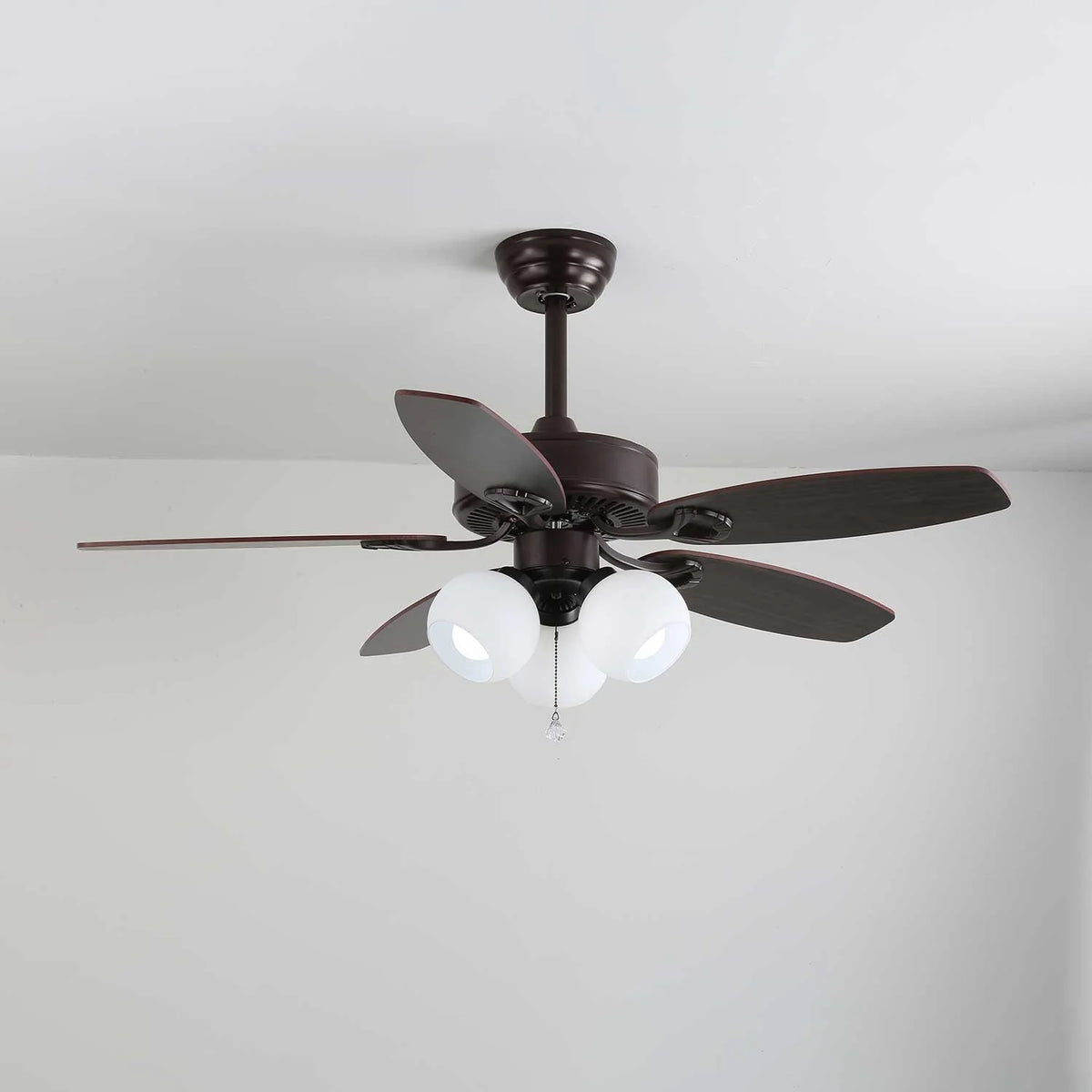 Ceiling Fan Light Remote Control 6-Speed Wood Blades
