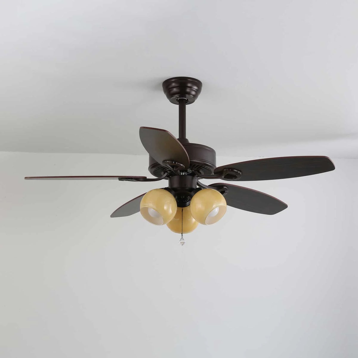 Ceiling Fan Light Remote Control 6-Speed Wood Blades