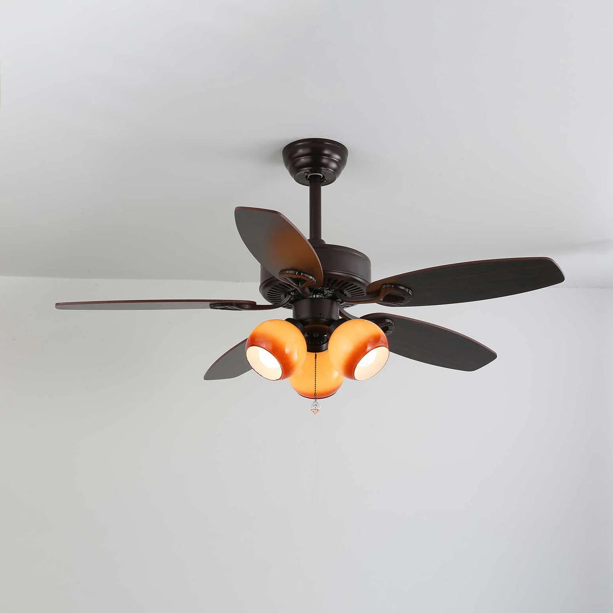 Ceiling Fan Light Remote Control 6-Speed Wood Blades