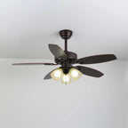 Ceiling Fan Light Remote Control 6-Speed Wood Blades