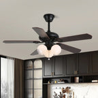 Ceiling Fan Light Remote Control 6-Speed Wood Blades