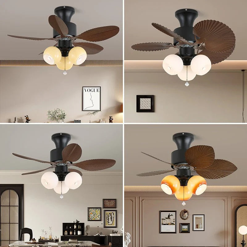 Ceiling Fan Light Remote Control 6 Speeds Tropical Shade