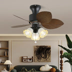 Ceiling Fan Light Remote Control 6 Speeds Tropical Shade