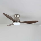 Ceiling Fan Light Six-Speed Dimmable LED Wood Finish