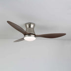 Ceiling Fan Light Six-Speed Dimmable LED Wood Finish