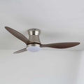 Ceiling Fan Light Six-Speed Dimmable LED Wood Finish