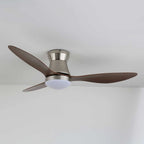 Ceiling Fan Light Six-Speed Dimmable LED Wood Finish