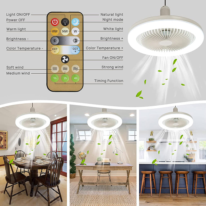 Ceiling Fan Light-Socket Mount LED Light Remote Control