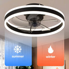 Ceiling Fan Light Whisper-Quiet Motor Dimmable LED Remote Control