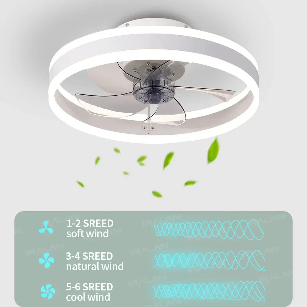 Ceiling Fan Light Whisper-Quiet Motor Dimmable LED Remote Control