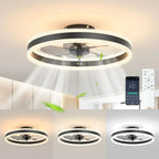 Ceiling Fan Light Whisper-Quiet Motor Dimmable LED Remote Control