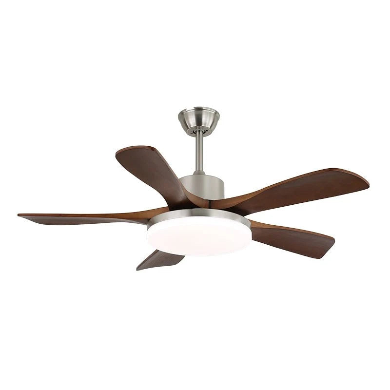 Ceiling Fan Light Wood Blades Integrated LED & Remote