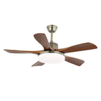 Ceiling Fan Light Wood Blades Integrated LED & Remote