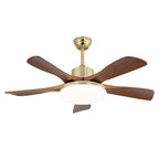 Ceiling Fan Light Wood Blades Integrated LED & Remote