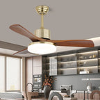 Ceiling Fan Light Wood Blades Integrated LED & Remote