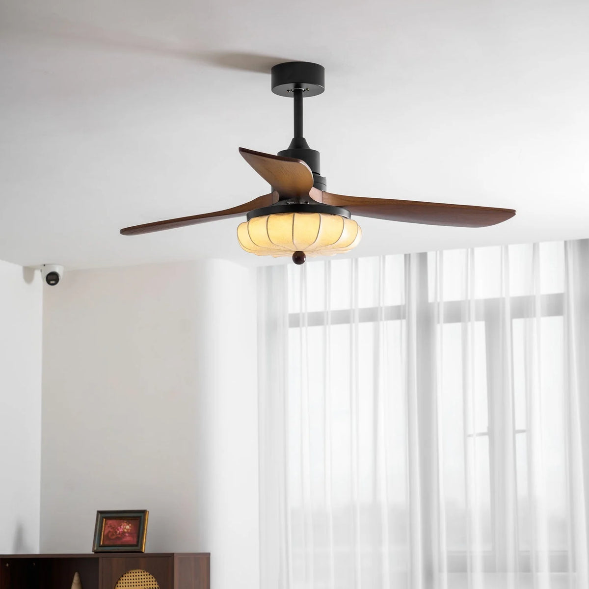 Ceiling Fan Lotus Cotton Shade Quiet DC Motor