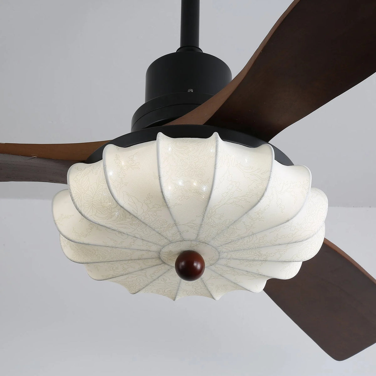 Ceiling Fan Lotus Cotton Shade Quiet DC Motor