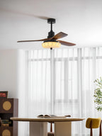 Ceiling Fan Lotus Cotton Shade Quiet DC Motor