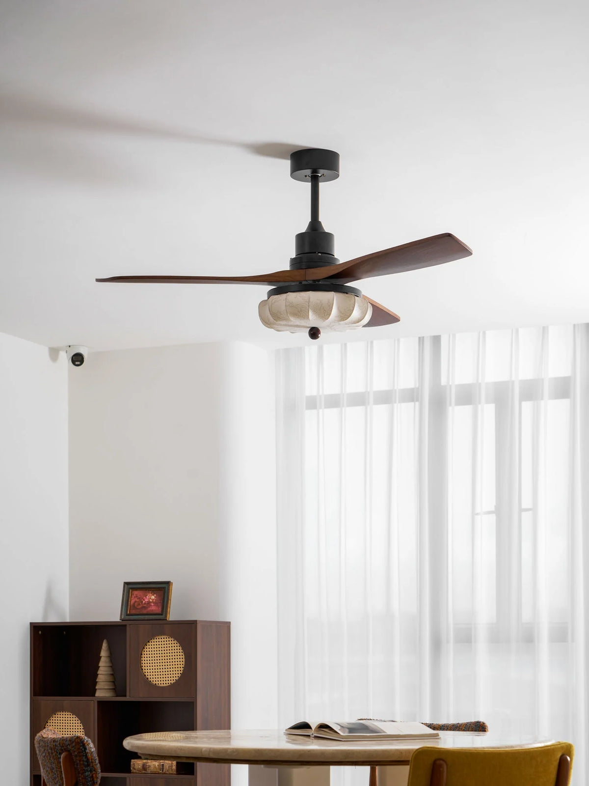 Ceiling Fan Lotus Cotton Shade Quiet DC Motor