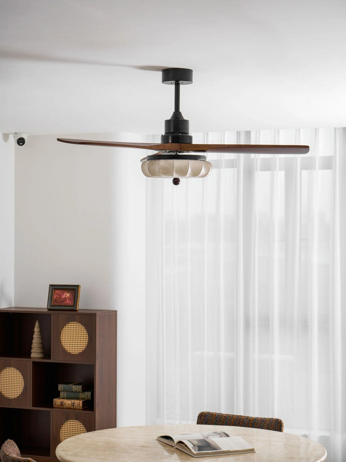 Ceiling Fan Lotus Cotton Shade Quiet DC Motor