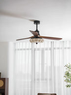 Ceiling Fan Lotus Cotton Shade Quiet DC Motor