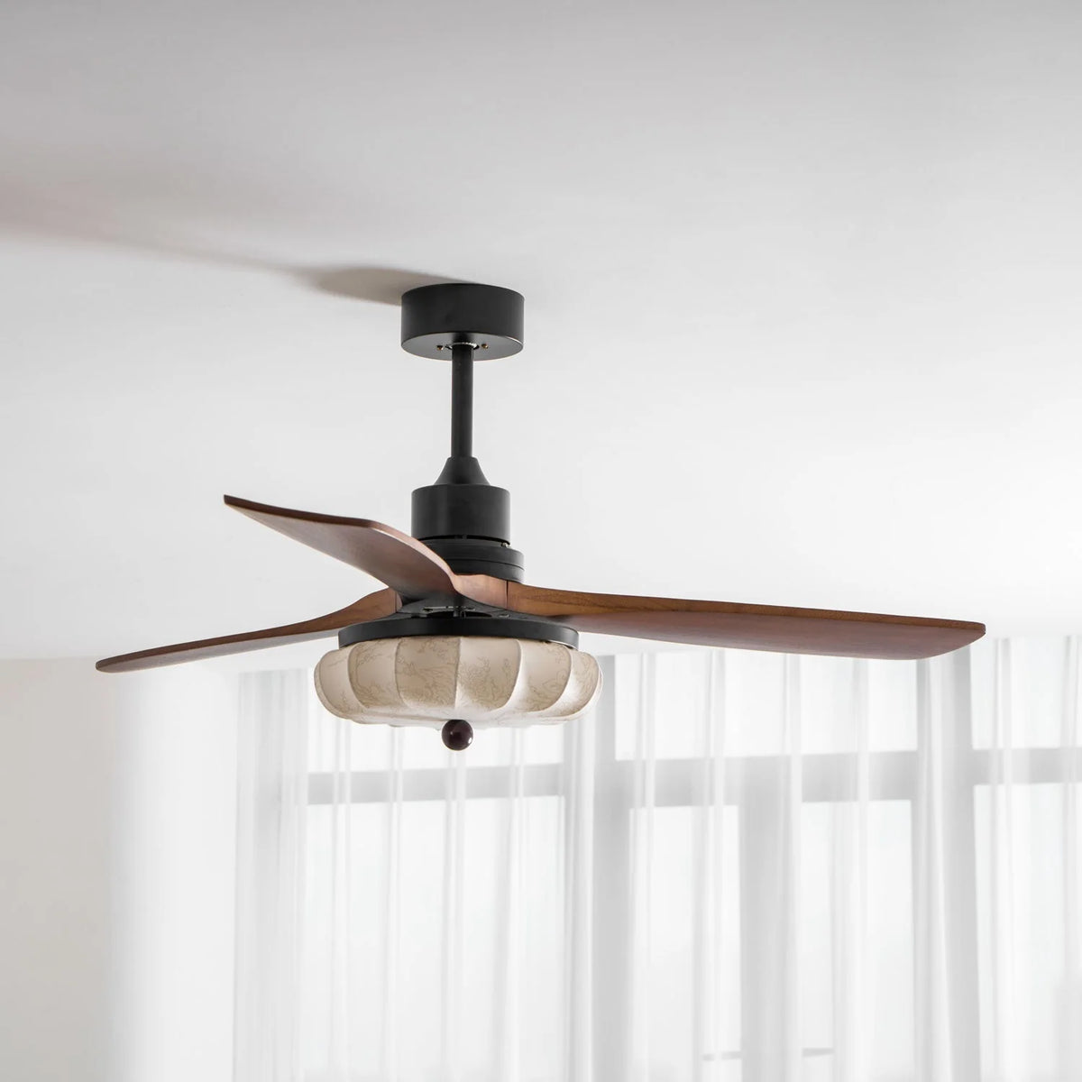 Ceiling Fan Lotus Cotton Shade Quiet DC Motor