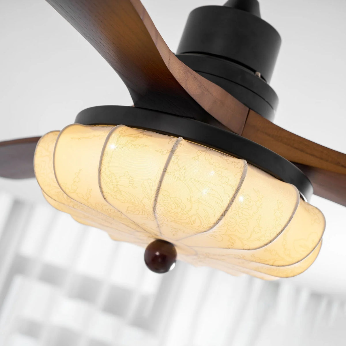 Ceiling Fan Lotus Cotton Shade Quiet DC Motor
