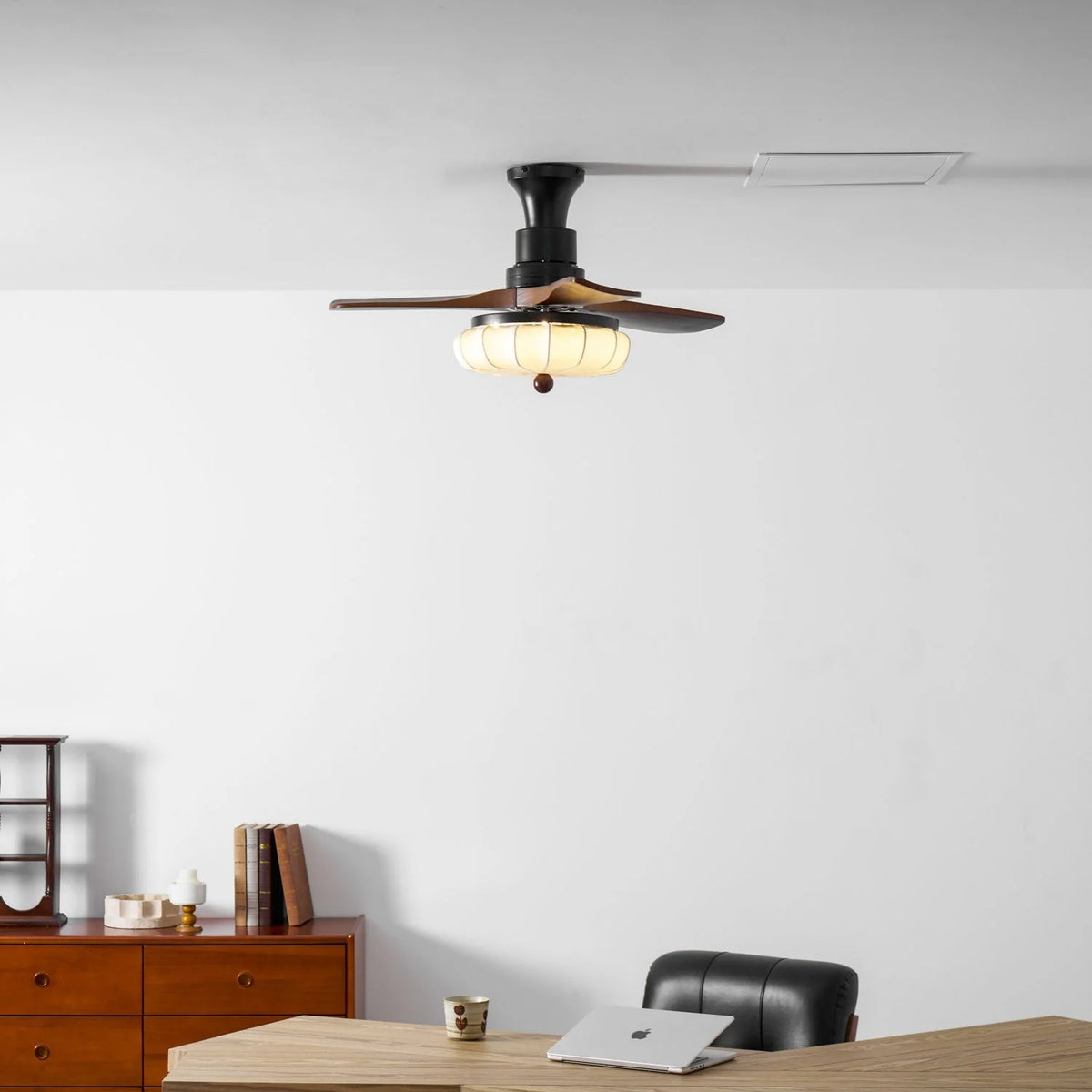 Ceiling Fan Lotus Cotton Shade Quiet DC Motor