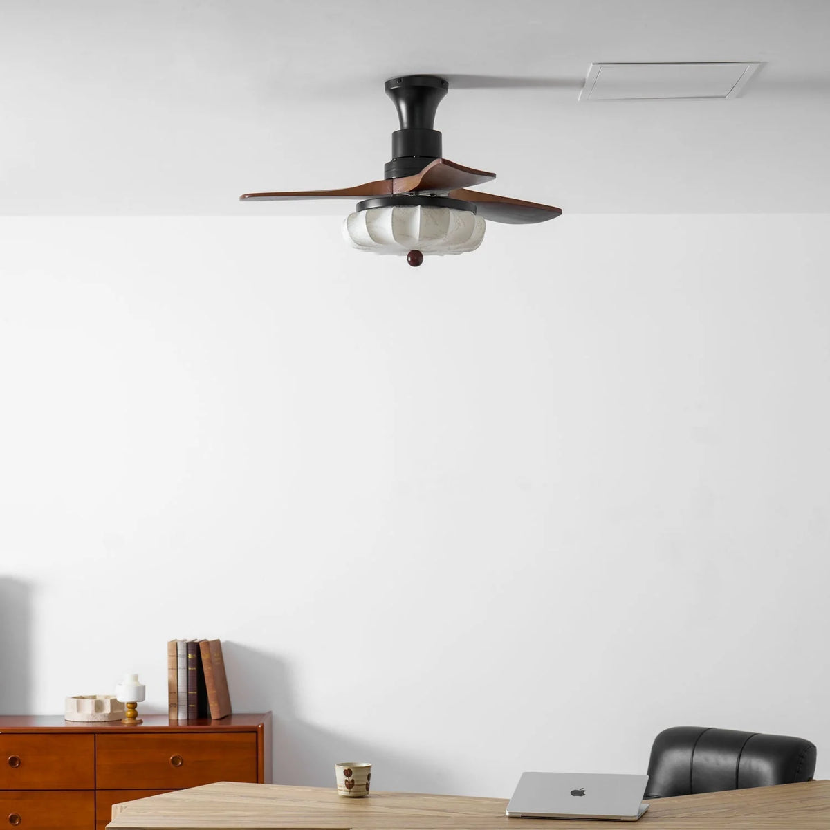 Ceiling Fan Lotus Cotton Shade Quiet DC Motor