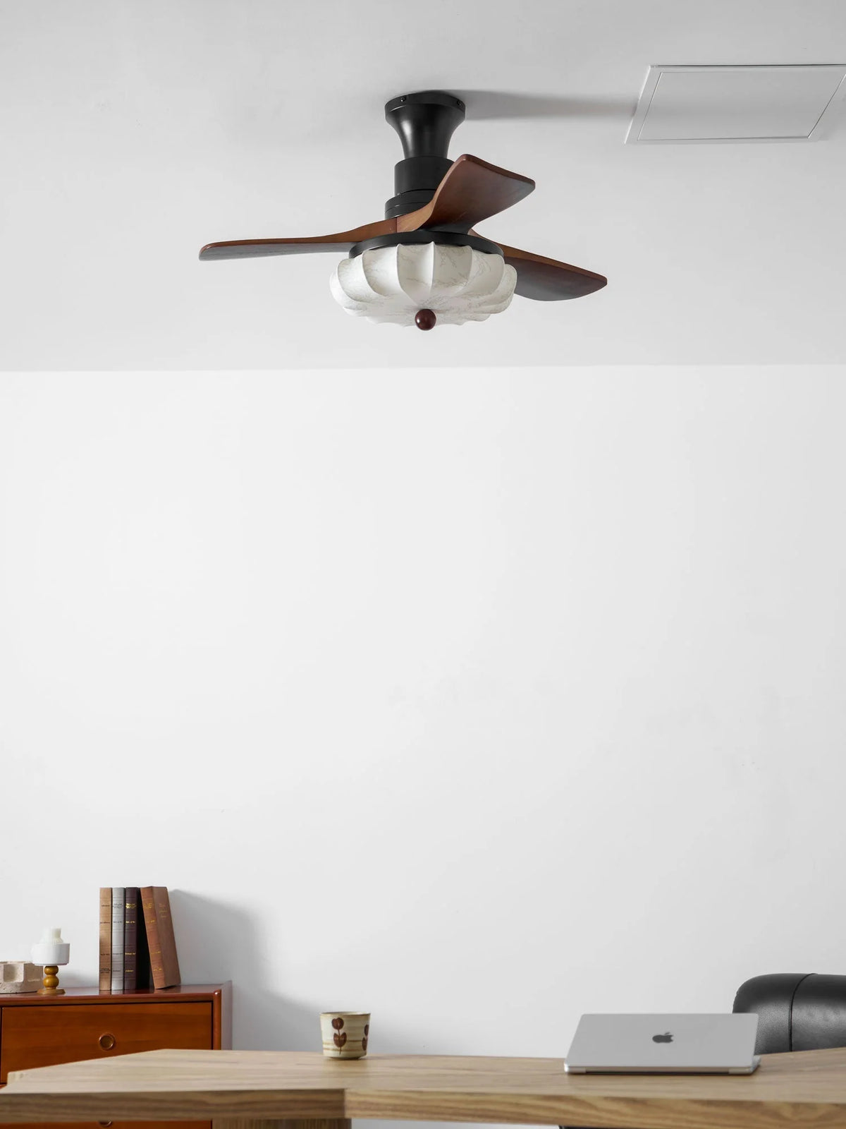 Ceiling Fan Lotus Cotton Shade Quiet DC Motor