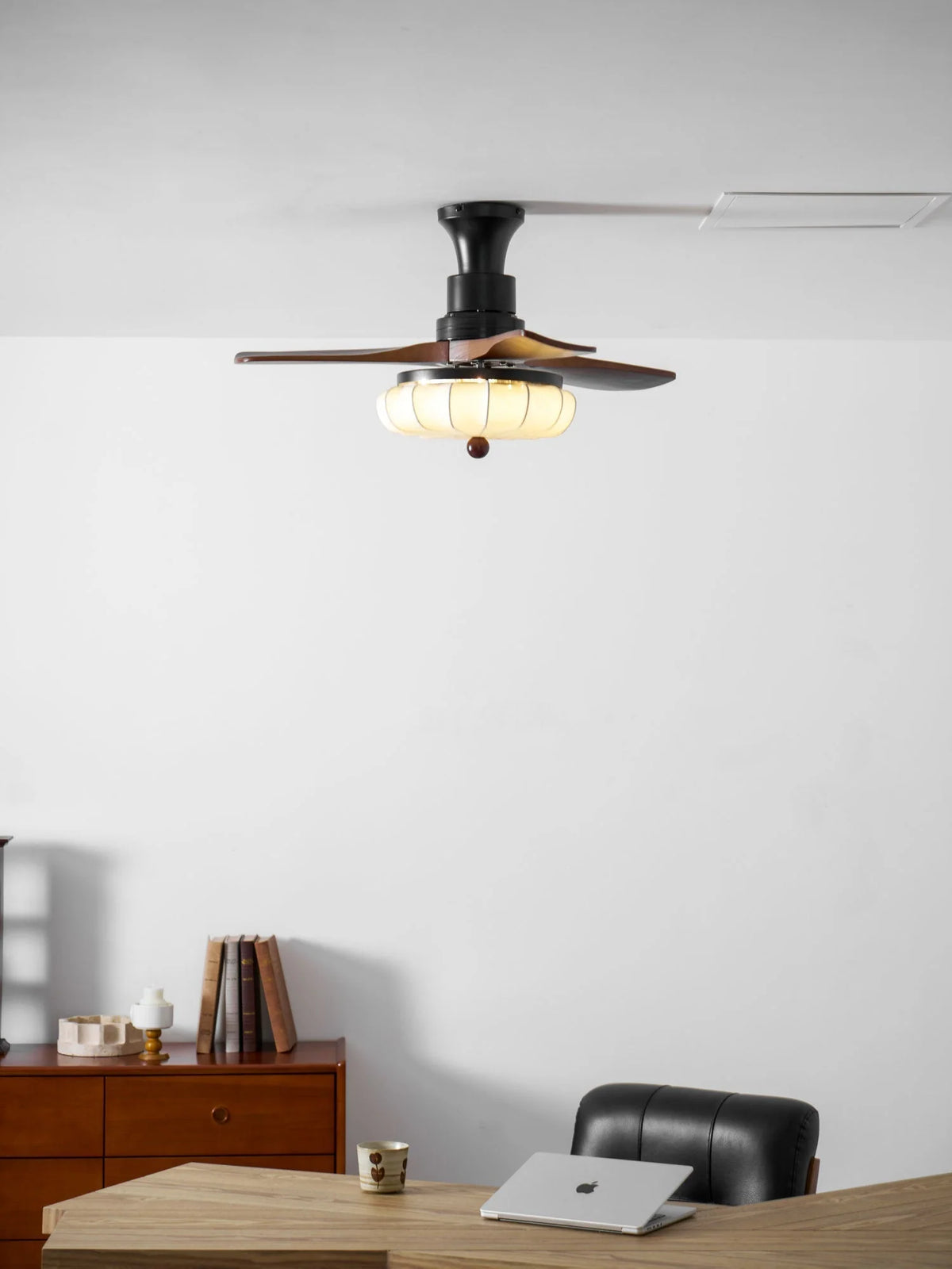 Ceiling Fan Lotus Cotton Shade Quiet DC Motor